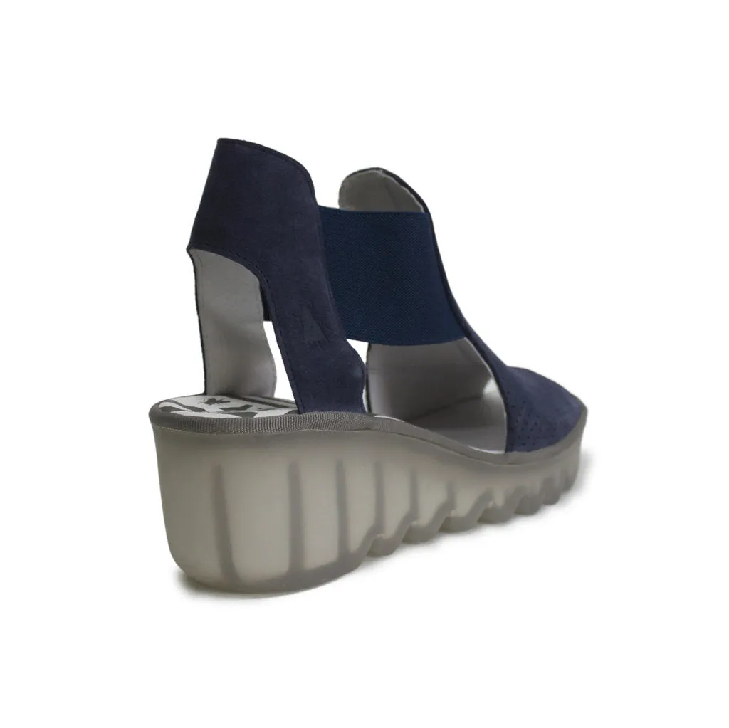 Fly London Biga412Fly Suede Women's Wedge Peep Toe Sandals
