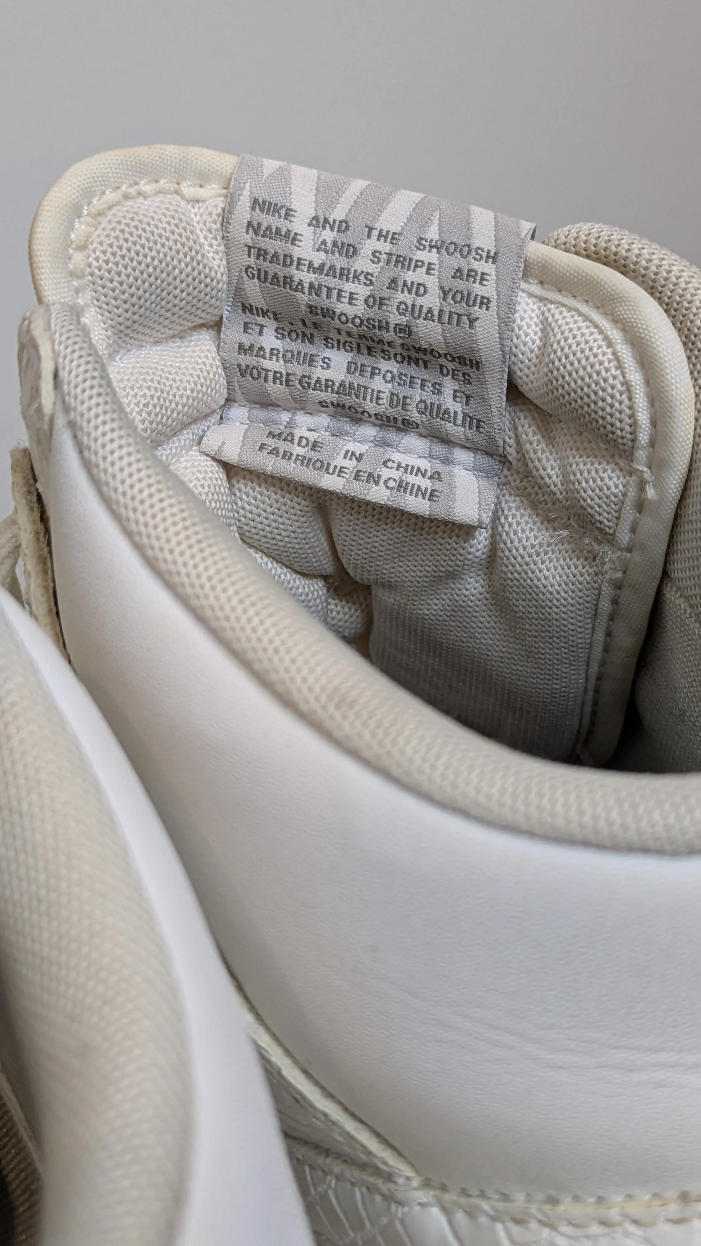 Nike Dunk Sky Hi High White Croc Print Wedge Sneakers
